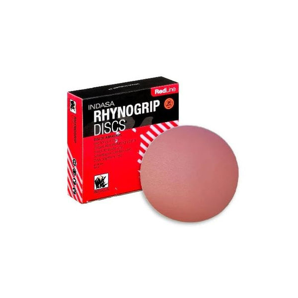 Indasa RhynoGrip RedLine Discs - Hook & Loop 6in