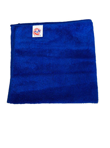 Premium Dark Blue Microfiber Towel 16in x 16in 400gsm