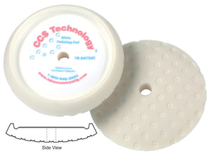 Lake Country White Curved Edge Foam Polishing Pad 7.5in