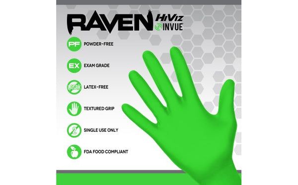 SAS Raven Nitrile Hi-Viz InVue Gloves