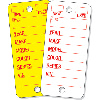 Yellow Poly Key Tags