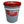 A 5 gallon bucket of light blue liquid with a red ShowCar Wheel Bright label on a white background.