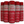 Five cans of red and white Showcar Products Glass Cleaner on a white background
