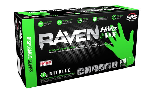 SAS Raven Nitrile Hi-Viz InVue Gloves