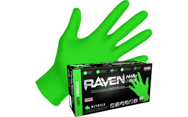 SAS Raven Nitrile Hi-Viz InVue Gloves