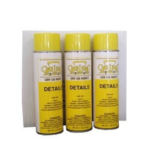 A case of Showcar Details aerosol cans on a white background