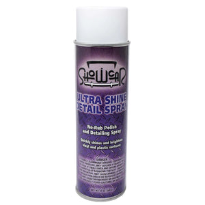 Showcar Products Ultra Shine Detail Spray purple aerosol can on a white background