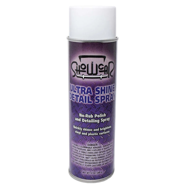 Showcar Products Ultra Shine Detail Spray purple aerosol can on a white background